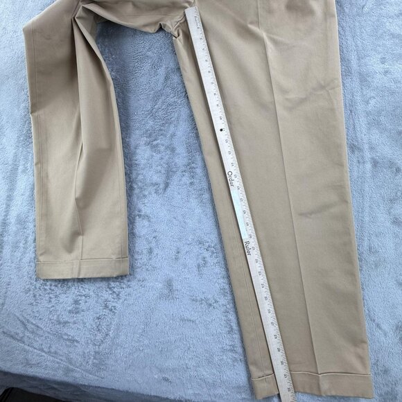 Brooks Brothers Pants Mens 35x32 Khaki Advantage Chino Elliot Pleated Cuffed Tan - Picture 5 of 16